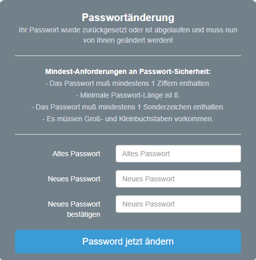 PasswortZur&uuml;cksetzen
